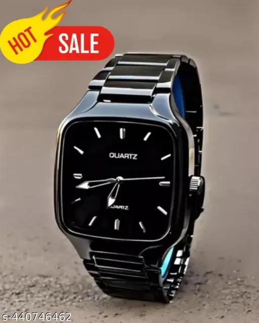 Classic analog watch for men and boys in Black colour