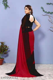 Padding Georgette Saree with unstitched blouse piece