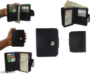 SHAMRIZ Unisex Leather Long Wallet – Stylish, RFID-Protected Cardholder with Magnetic Snap Closure – Premium Genuine Leather for Men & Women