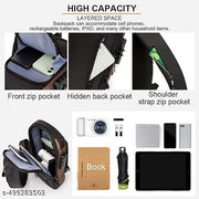 Waterproof Anti-Theft Crossbody Sling Bag for Men with USB Charging Port – Stylish & Durable Chest Shoulder Bag for Travel, Sports, and Everyday Use – Lightweight, Secure & Comfortable