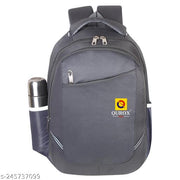 Qurox Men and Women Casual  Waterproof Laptop Bag for School College & Office (Grey)