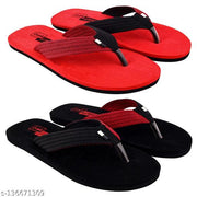 Pack of 2-Multicolor Solid Thong Flip-flops For Men