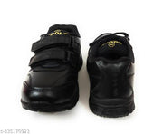 Coolz Unisex Kids Black Formal School Uniform Shoes Prime Velcro