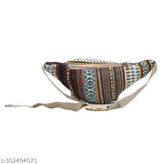 KRYSTAL Handmade Hemp Festival Waist pack Boho Hippie Waist Bag Hip Bum Running Belt Money Belt Fanny Pack Adjustable Waist Bag (Multicolour) Pack of 1