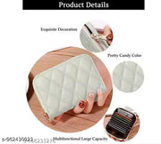 Women's Card Protective Case/Card Holder 9 Slots Card Holder Small Coin Purse(White)