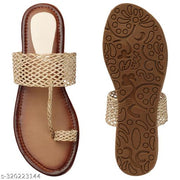New kolhapuri slim flats for women Tan