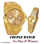 WATCH FOR MEN Analog Watch - For Men ROSRA GOLD WATCH FOR MEN WITH CLASSY GOLDEN CHAIN WOMEN WATCH