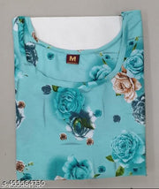 Women Ethnic Wear Women Crepe Fabric Printed Straight Kurti, Size -S, M, L, XL, XXL, 2XL, XXXL, 3XL, 4XL, 5XL ( New Arrival New Design Fashionable Kurti )