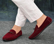 SR UNIQUE Men's Velvet High Quality Latest Formal Slip On Party Wear Moccasin Loafer Shoes