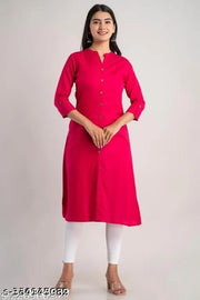 MANDARIAN COLLAR KURTI WITH POCKET