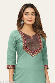 stylelist kurti with embroidered work