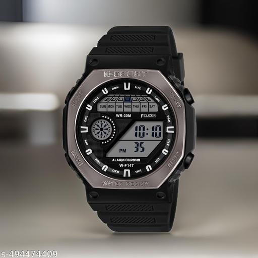 Digital LED Watch For Boys And Men - Black
