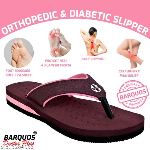 Doctor Slipper Women Orthopedic Flip Flops Women Doctor Chappal Eva Dailywear Doctor Sole Footwear Soft Light Weight Diabetic Relaxed Ortho Pink Maroon
