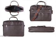 swastik voguish stylish lether mens brown messanger  bag