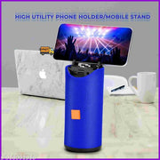 TYPE C Charging T-123 pro 10 watt Powerful sound & balanced audio Wireless Portable Travel Usb/Memory card/Aux slot  supported mini small mobile laptop desktop Bluetooth speaker  with Mobile Holder Slot