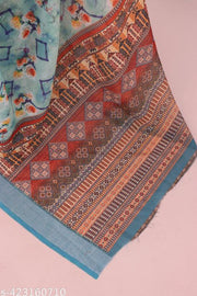 COTTON LILAN DIGITAL RPINT SAREE