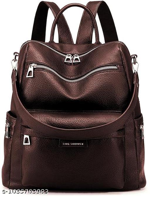 Leather Backpack for Women Elegants Backpack Purse Ladies Leather Shoulder Fitting Rakhi Gift for Sister, Mother Bhabhi