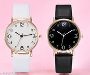 High Quality Round Dial Fancy Leather Belt Women Analog Watch(Pack of 2)