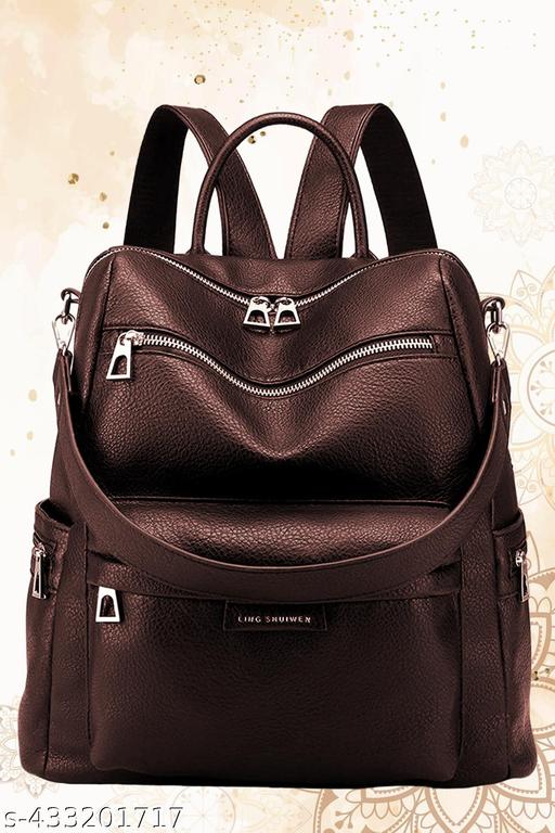 MomsyStore Girls Leather Backpacks for College And Office