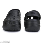 Bersache Comfortable indoor outdoor fashionable Stylish Lightweight Clogs (Black)