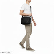 Unisex Crossbody Sling Bag - Compact Polyester Shoulder Bag for Men & Women (26x20x8 cm)