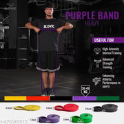 SLOVIC TPE Bands for Workout | Pull Up & Stretching | Heavy Duty Material | Resistance Band for Home Workouts & Stretching Bands for Exercise | Gym Equipment for Home Workout | Ideal for Men & Women | Combo