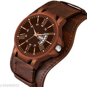Two-in-one detachable bracelet strap day & date watch for Men | watch for Boys (Brown)