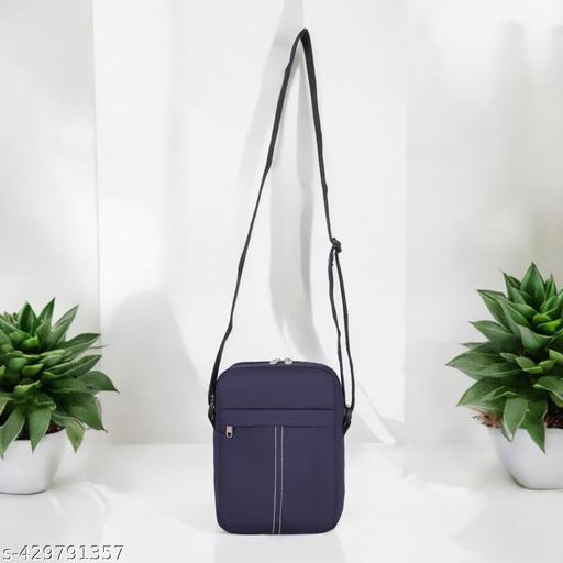 Zobex Stylish Nylon Sling Bag Blue Cross Body Bag Travel Office Business Messenger one Side Bag Shoulder Bag for Men and Women Side Bag