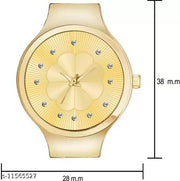 Gorgeous Flower Designer Gold Metal Analog Watches for women