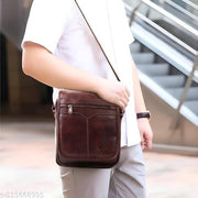 Leather Men & Women Sling Bag