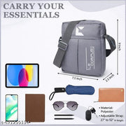 Stylish Unisex Sling Bag with Adjustable Strap | Lightweight Crossbody Shoulder Bag for Daily Use (Gray)