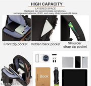 Bag For Man Women Waterproof Slim Unisex Crossbody Sling Bag with USB Charging Port Chest Backpack Men's Shoulder Bag,Travel Handbag, Hard Shell Anti-Theft Bag