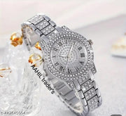 New shiny party look Cristal diamond premium quality analog watch for women and pretty girls
