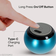 GeneCore Mini Metal Bluetooth Speaker | Portable Wireless Speaker | Deep Bass HD Sound | Type-C Charging | Compact Travel Speaker | One-Touch Connect | Random Color