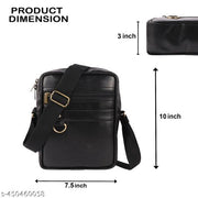 Sling Bag for Men Crossbody Slim Chest Bag for Men for Upto 16-CM iPad Small Shoulder Side Bag with Earphone Port Water-resistant Mobile Bag Passport Bag for Travel