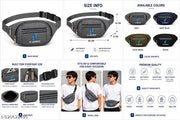 west bag for men fanny pack for women polyseter waist bag crossbody waist bag grey waist bag lightweight waist pouch unisex waist bag