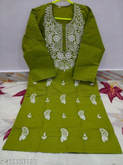 Chikankari cotton kurti for women