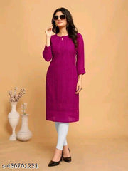 woman chikan kurti kurti