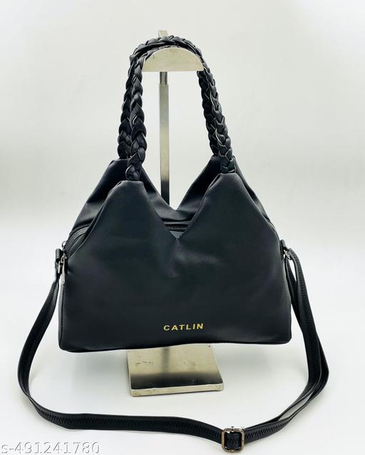 Knitted Hand Held Handbag with adjustable Sling