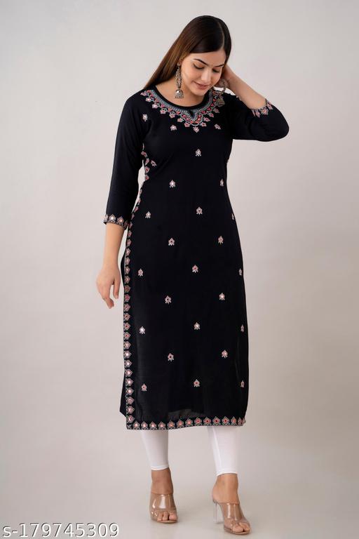 Sehrish Store Stylish Embroidered  Color kurit for Office and Party Wear (Embroidered)