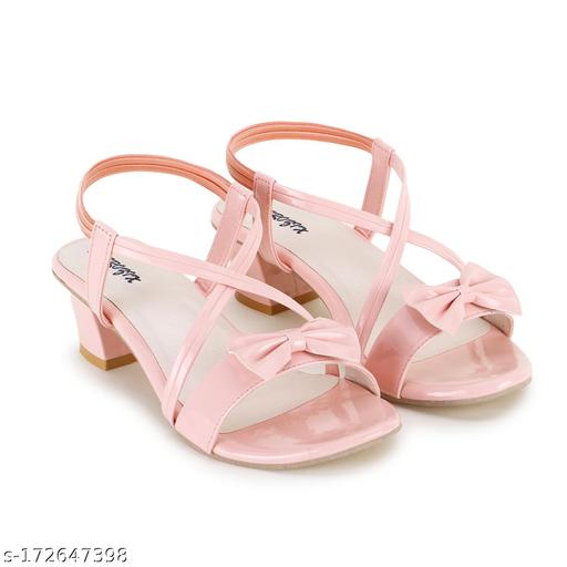 Pink solid medium heel for women and girls casual and party wear sandal and very light weight heel new latest design heel for every wear and every look is shine (Pinlk)
