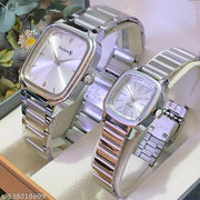 New Bandhan Silver Case Silver Dial Stainless Steel Pair Watches Couple watches for Men & women