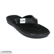 G plus comfortable daily use acupressure men's slippers/ ortho slippers for men's/ daily use chappal (Black)