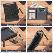 TnW Small Women's Wallet -PU Leather Multi Wallets | Credit Card Holder | Coin Purse Zipper -Small Secure Card Case/Gift