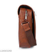 Stylish Travel Office PU Synthetic Leather Men's Sling Bag