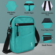 Shavika Bag Polyester Sling Cross Body Travel Office Business Messenger one Side Shoulder Pouch Bag for Men and Women MB201 Green