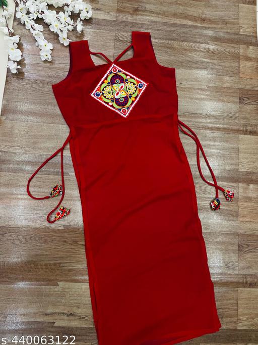 New trendy navratri kurti red colour