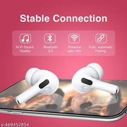 Airpod Pro with Case, TWS Bluetooth Earphones, True Wireless Bluetooth Earphones, TWS earphone, Best Quality Wireless Bluetooth Headphones & Earphones - White Airpod + Case