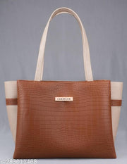 Dual Tone Large Capacity Croco Pattern Tote Handbags Purses Shoulder Bag For Womens