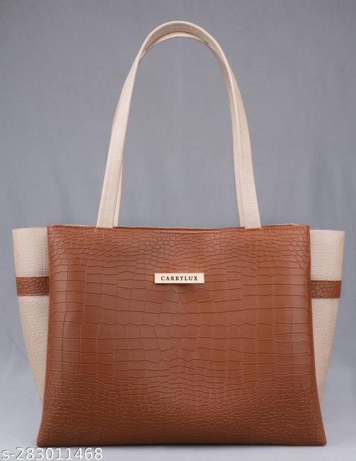 Dual Tone Large Capacity Croco Pattern Tote Handbags Purses Shoulder Bag For Womens